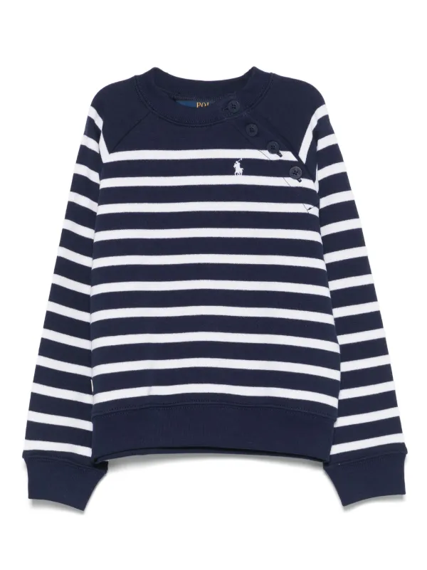 POLO RALPH LAUREN KIDS Striped Sweatshirt Blue FARFETCH IN