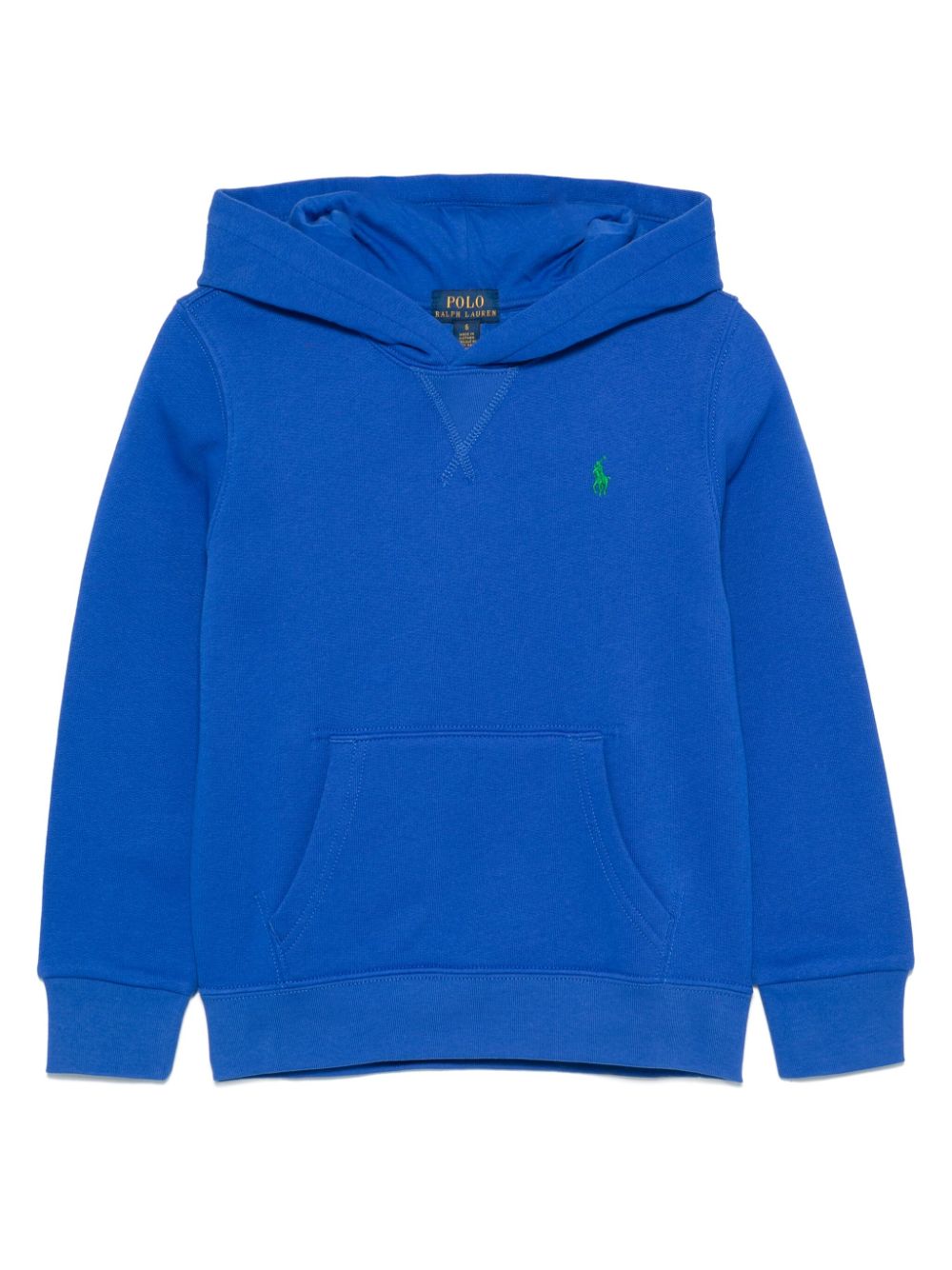 POLO RALPH LAUREN KIDS jersey-texture hoodie Blauw