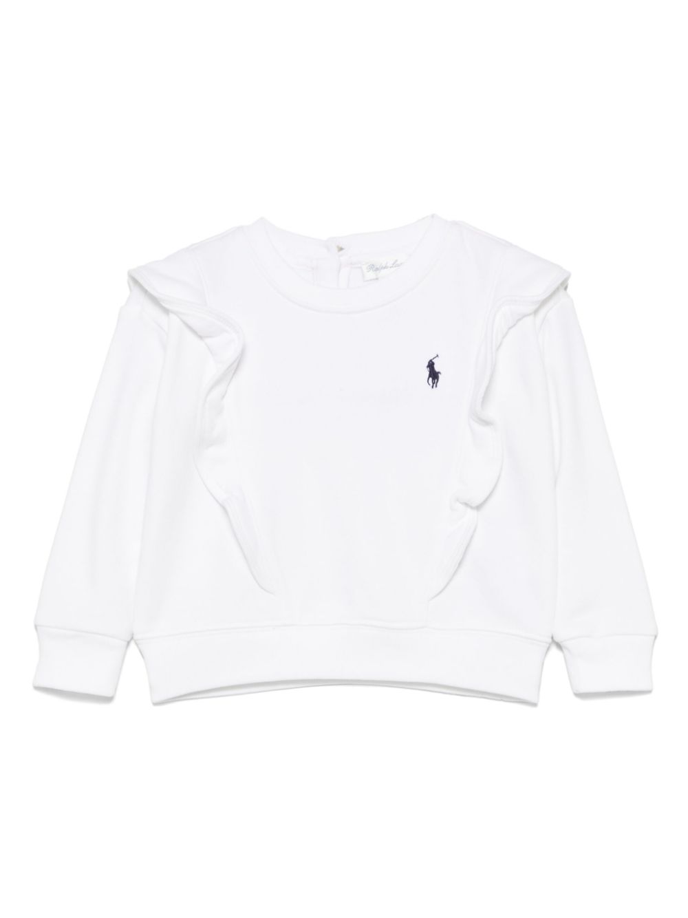 POLO RALPH LAUREN KIDS ruffle-trim sweatshirt Wit