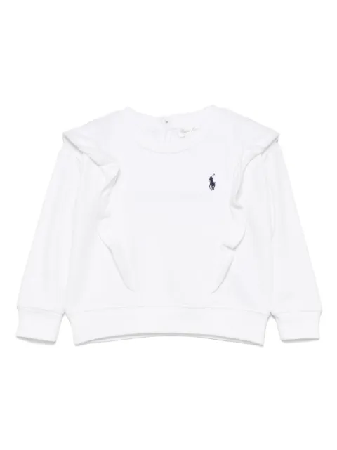POLO RALPH LAUREN KIDS ruffle-trim sweatshirt