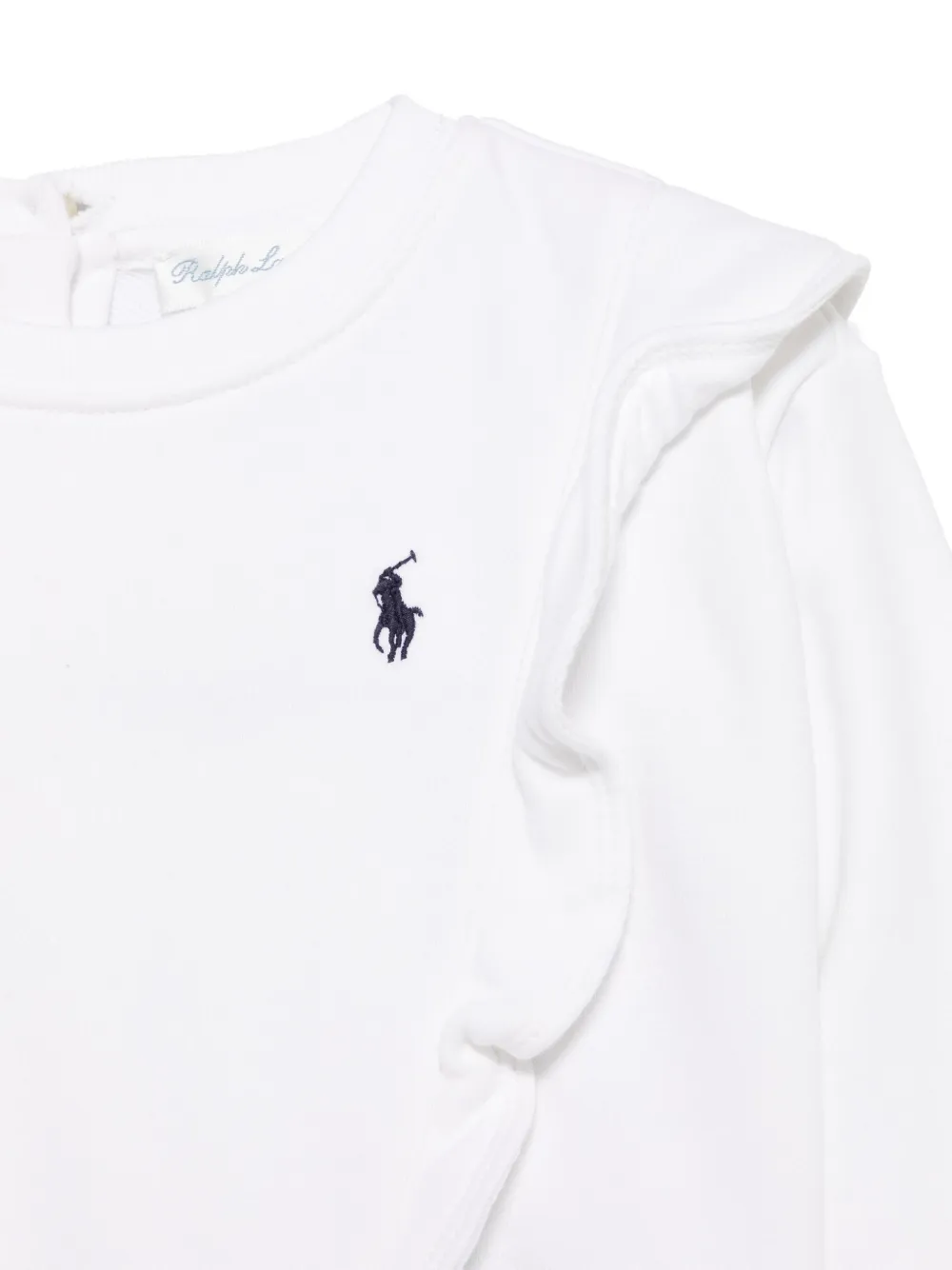 POLO RALPH LAUREN KIDS Sweater met ruches afwerking Wit