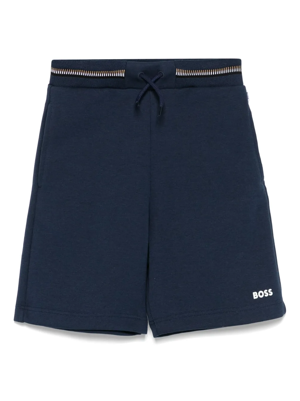 BOSS Kidswear Shorts met logo-reliëf Blauw