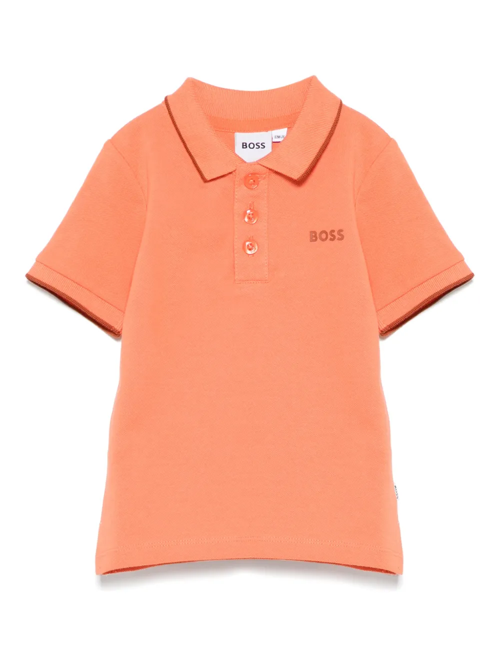 BOSS Kidswear Poloshirt met logoprint Oranje