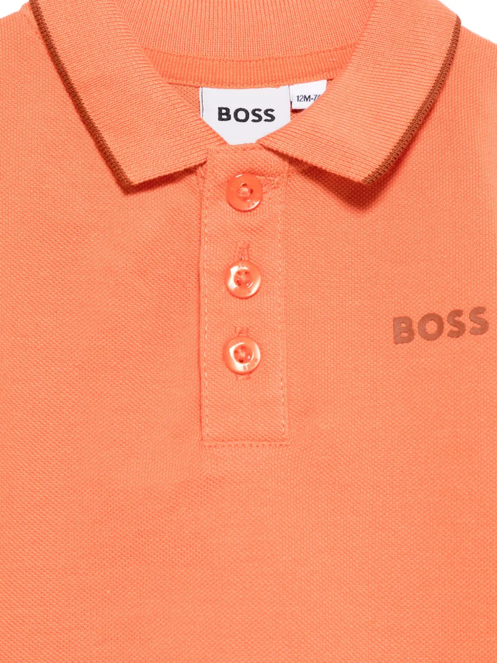 BOSS Kidswear Poloshirt met logoprint Oranje