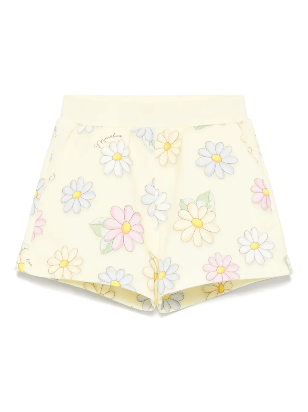 Monnalisa Shorts met bloe print Geel