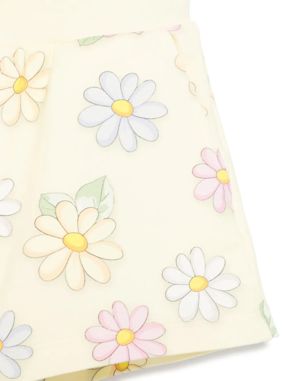 Monnalisa Shorts met bloemenprint Geel