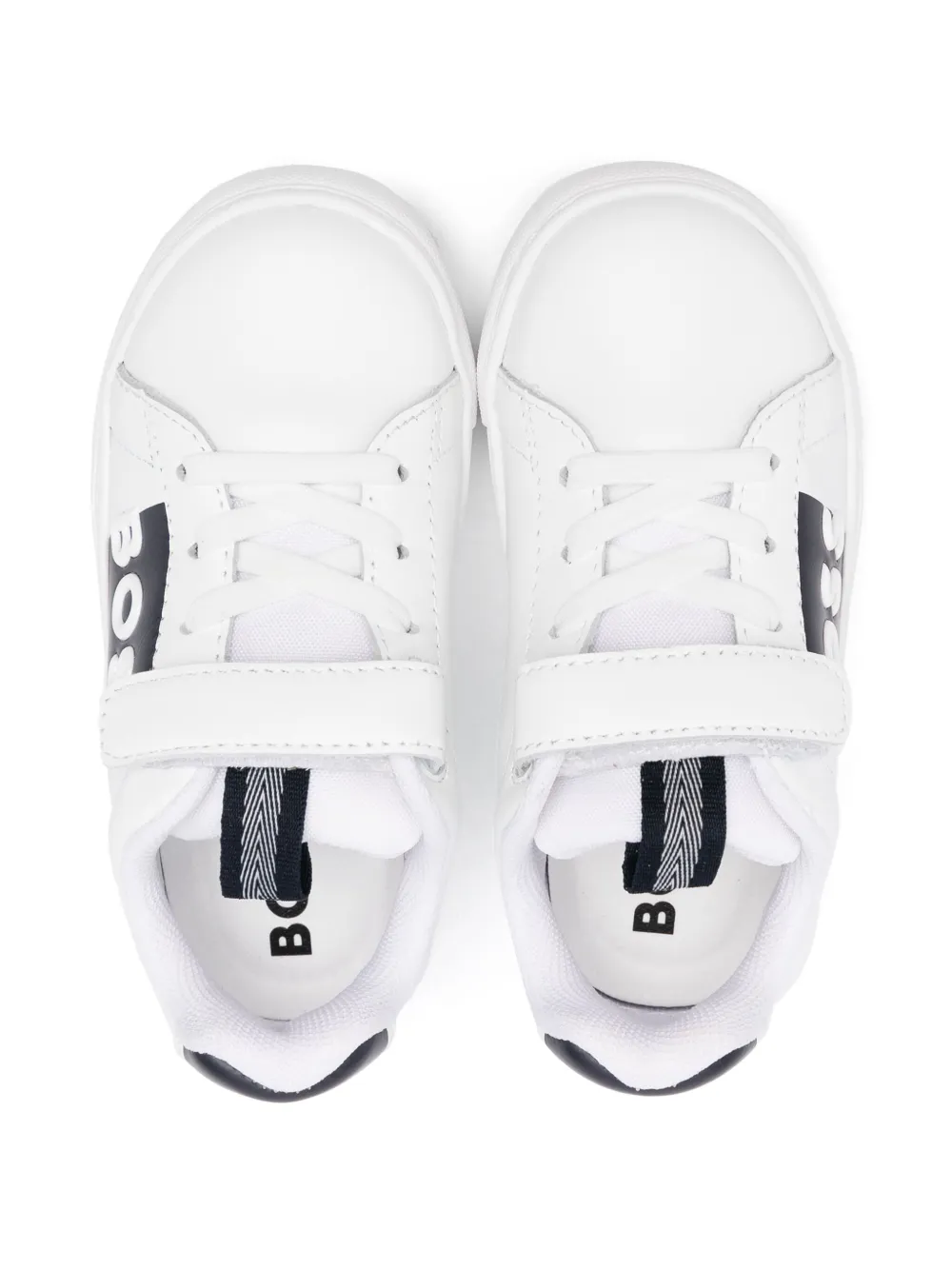 BOSS Kidswear Sneakers met logo-reliëf Wit