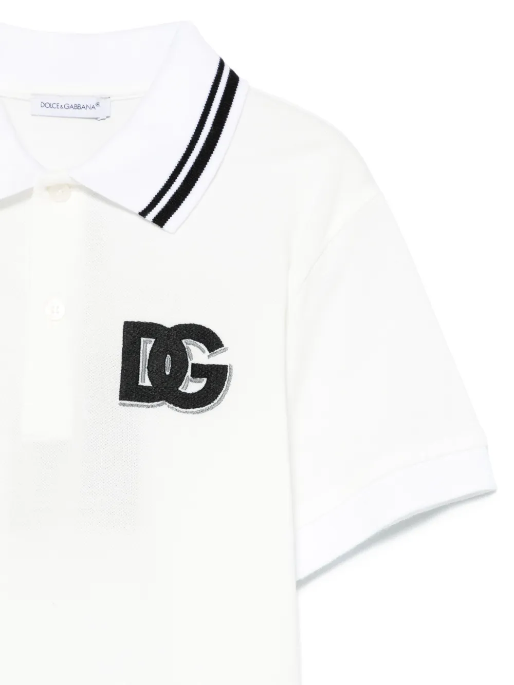 Dolce & Gabbana Kids Poloshirt met geborduurd logo Wit