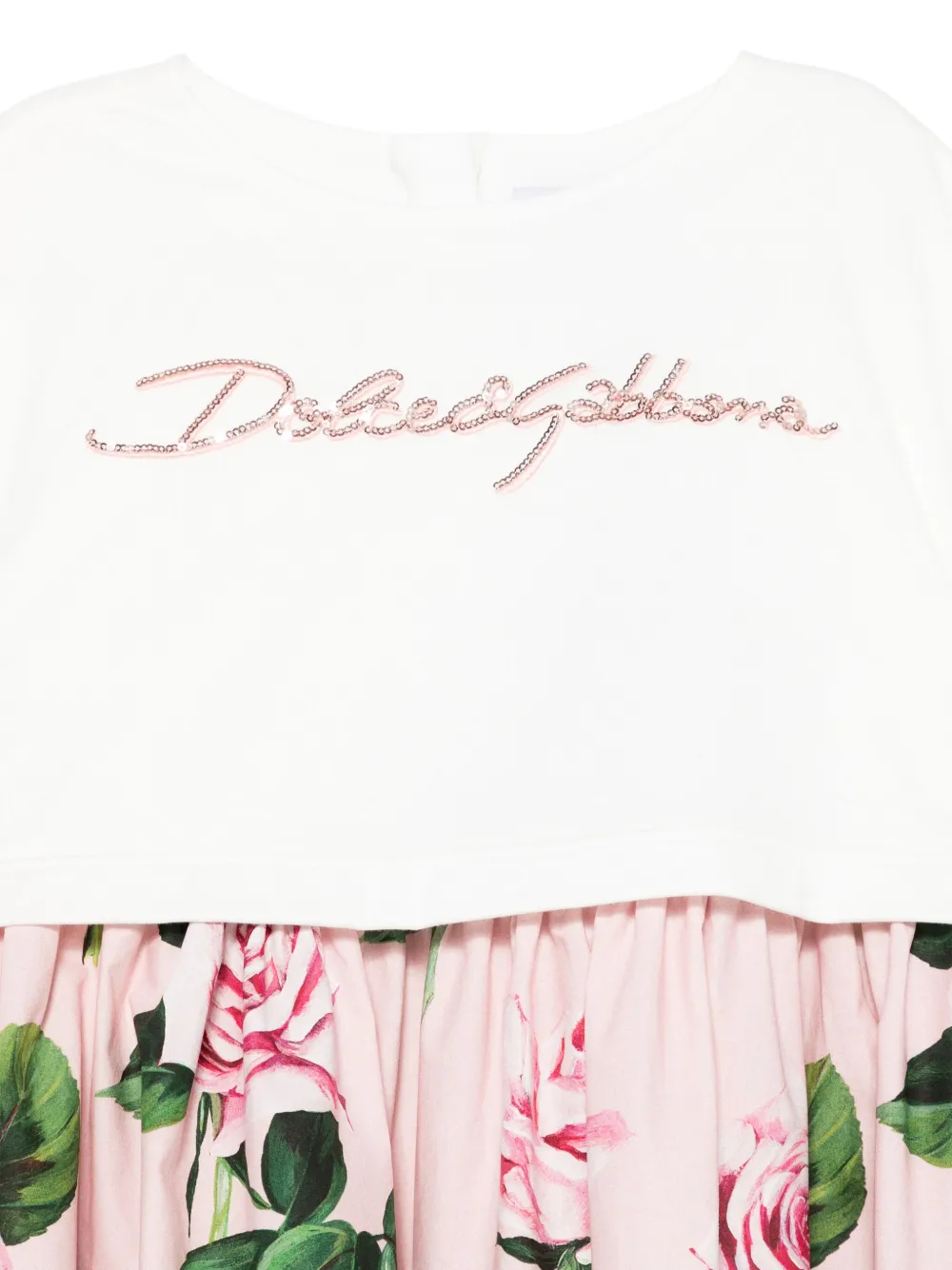 DOLCE & GABBANA SEQUIN-LOGO DRESS