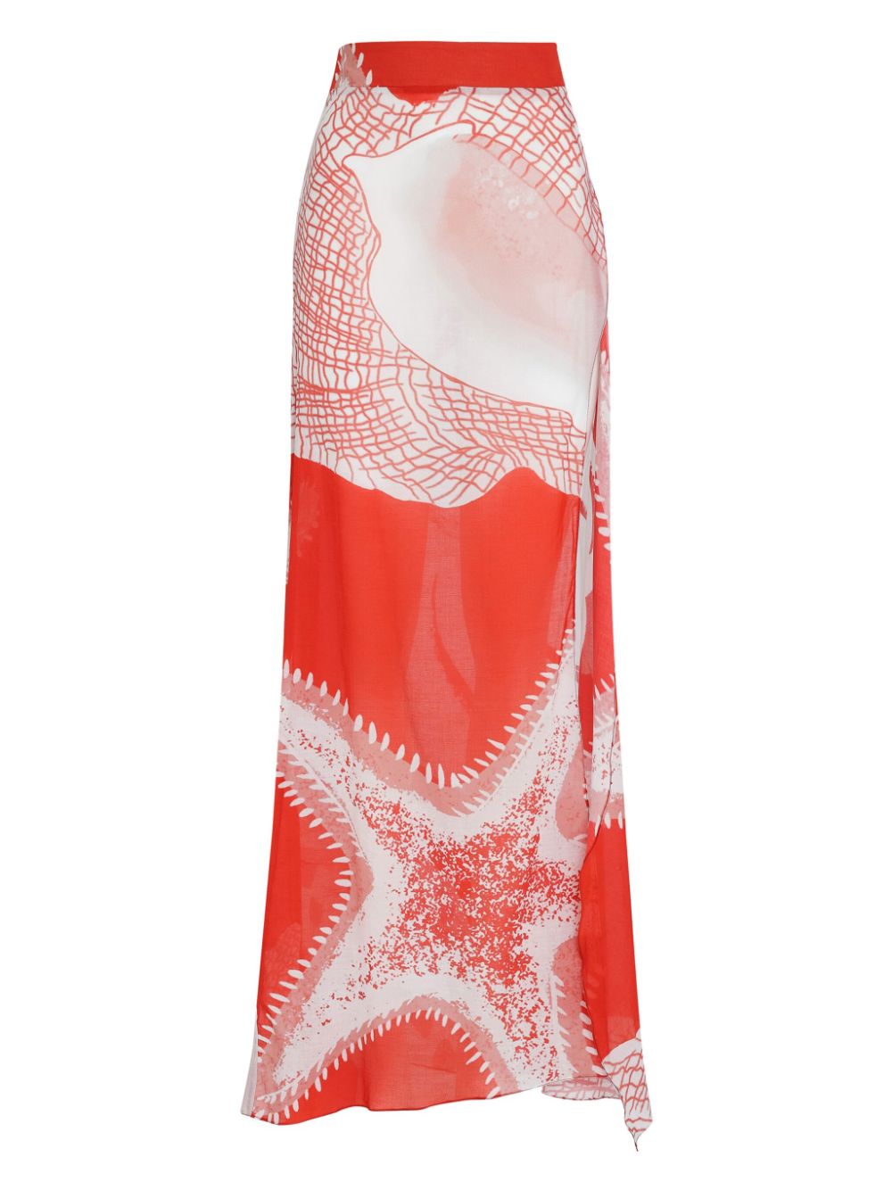 x Jade Jade shell-print maxi skirt