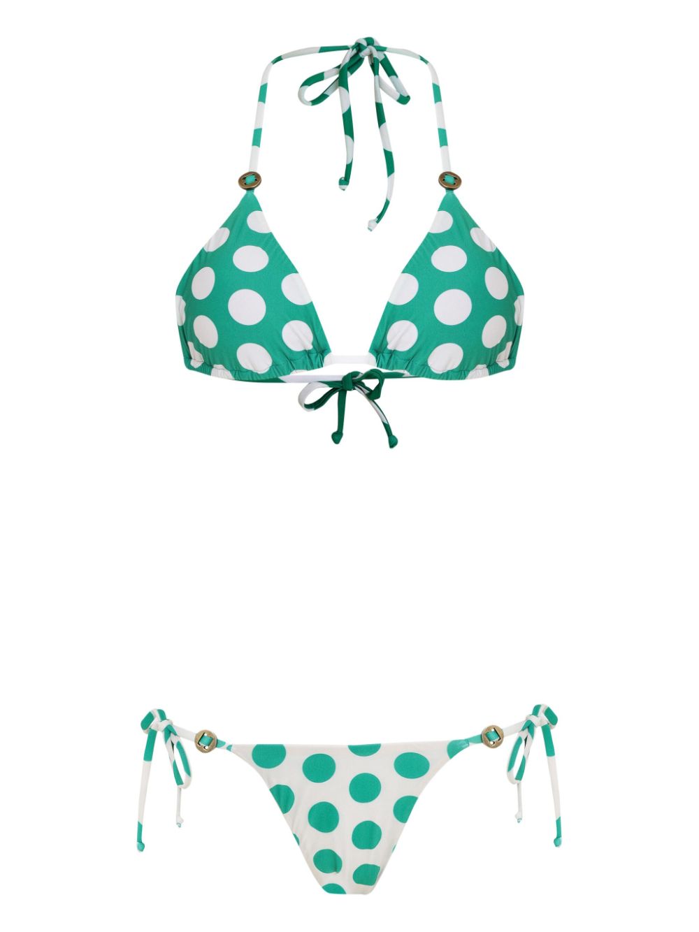 Amir Slama x Jade Picon bikini met stippen Groen