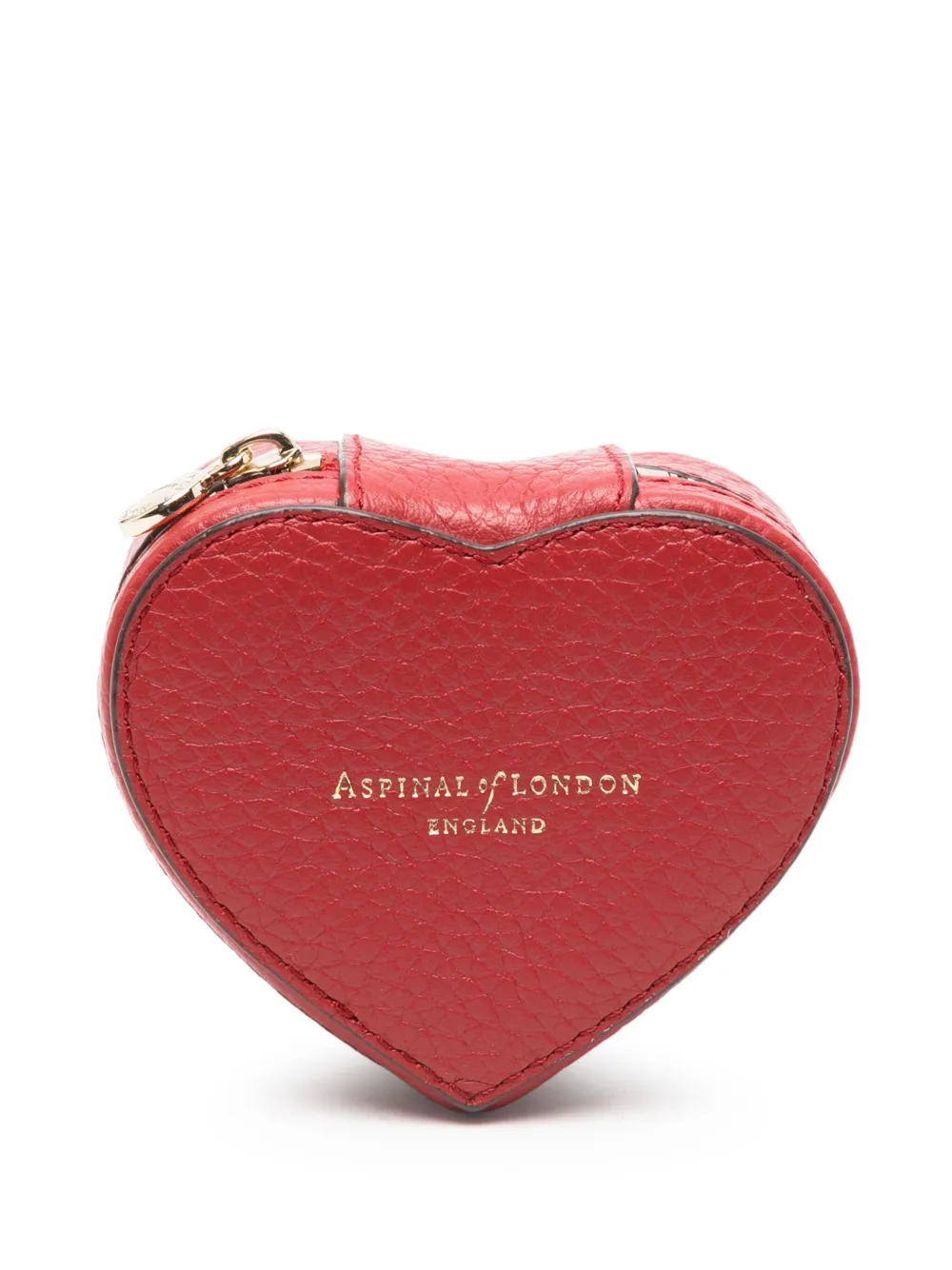Aspinal Of London Heart ring box (4.5cm x 9cm) | Red | Image 1