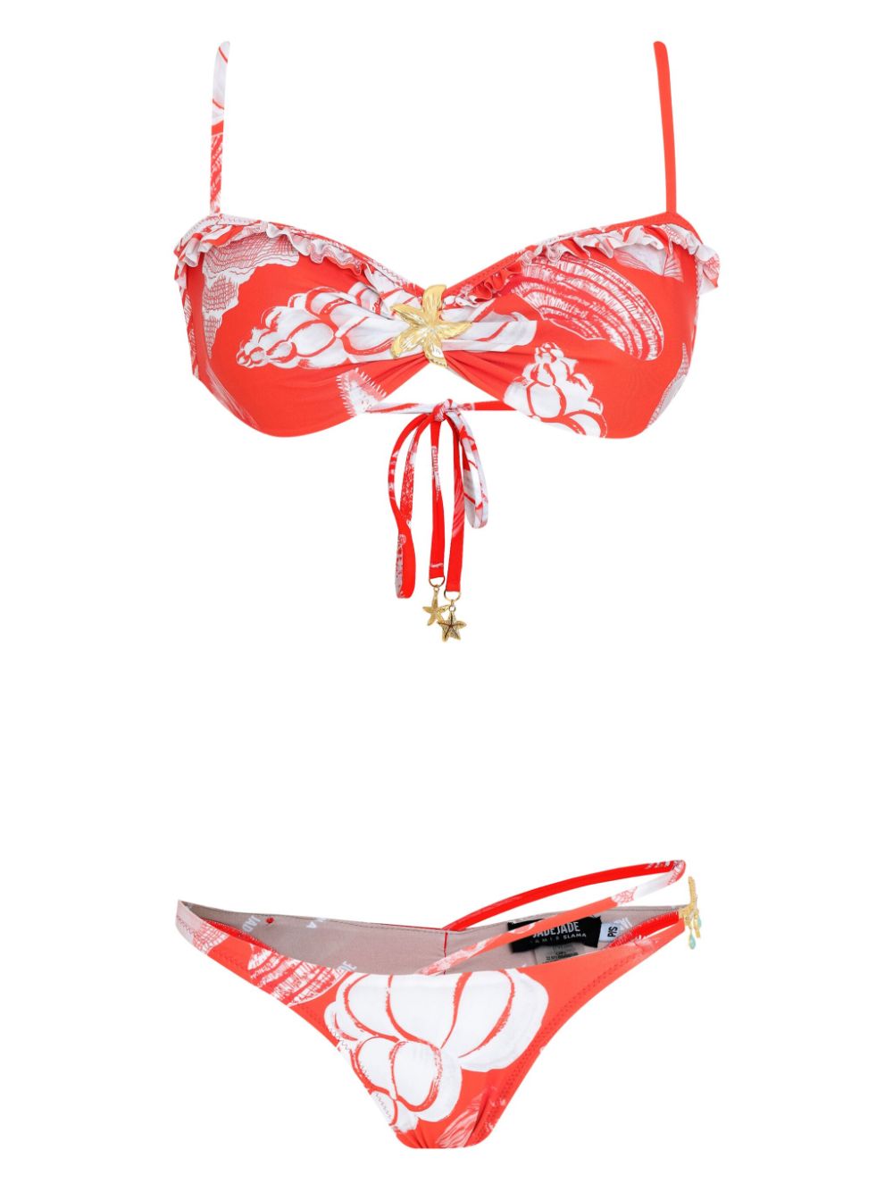 Amir Slama x Jade Picon bikini met zeesterprint Rood