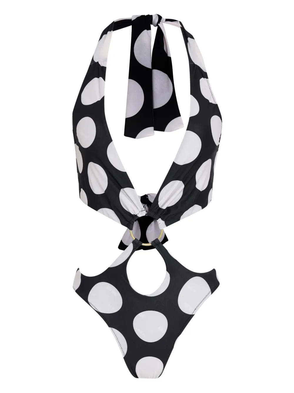 Amir Slama x Jade Jade polka dot-print swimsuit | Black | Image 1