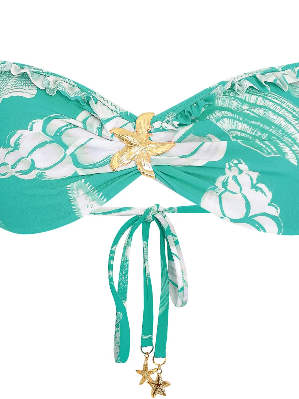 Amir Slama x Jade Picon bikini met schelpenprint - Blauw