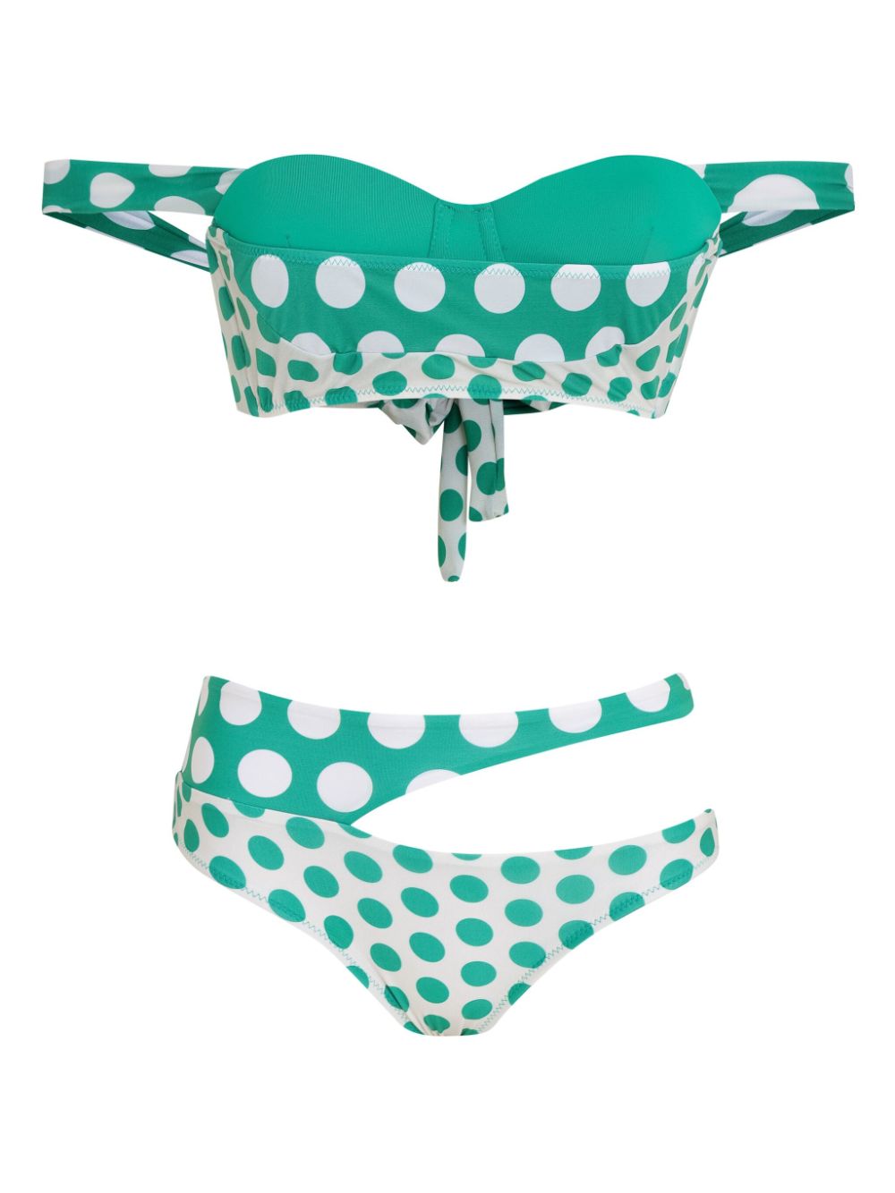 Amir Slama x Jade Picon bikini met stippen Groen