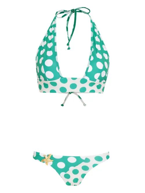 Amir Slama bikini à pois - Vert - Amir Slama - Modalova