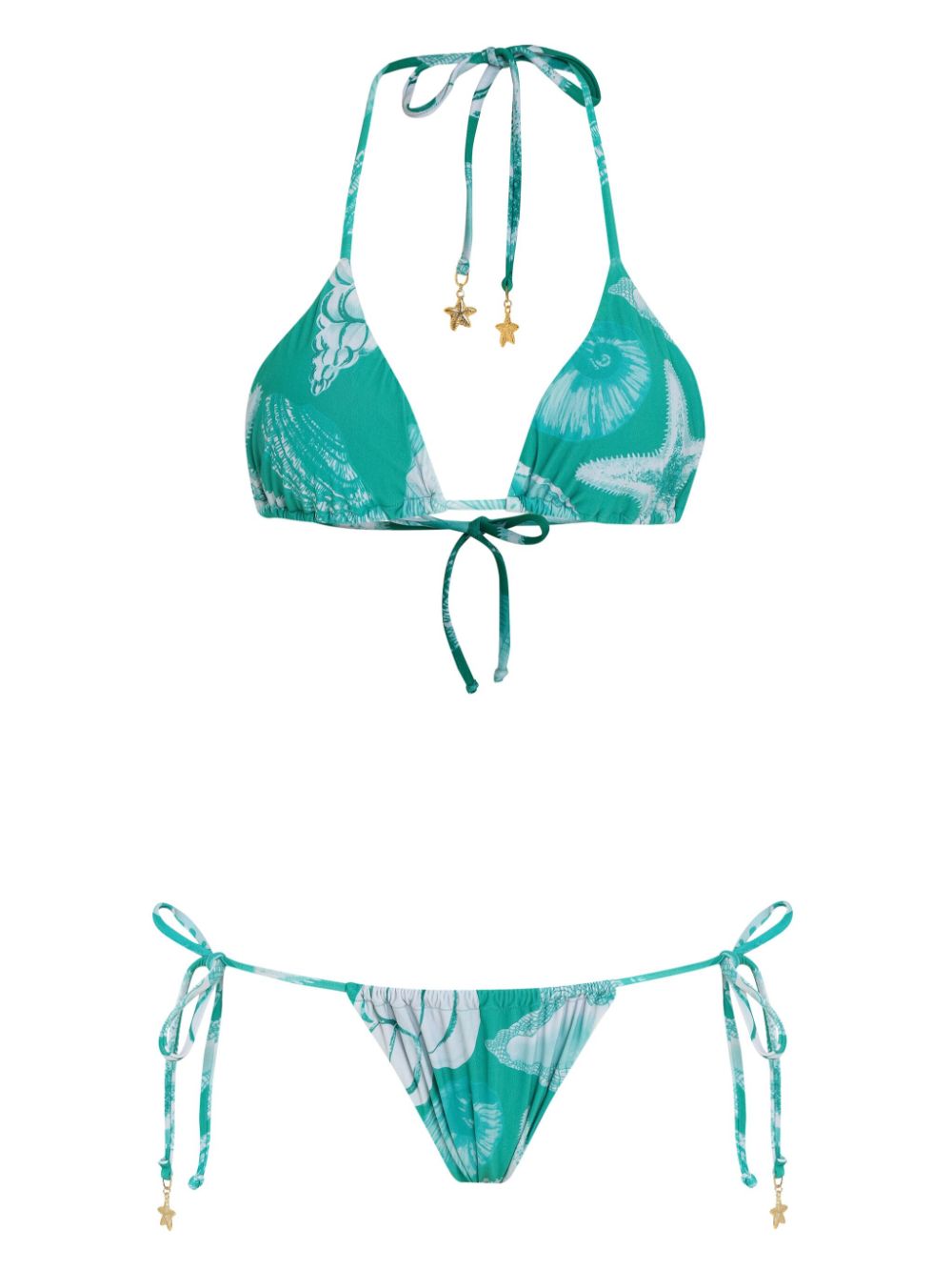 Amir Slama x Jade Picon bikini met zeesterprint Groen