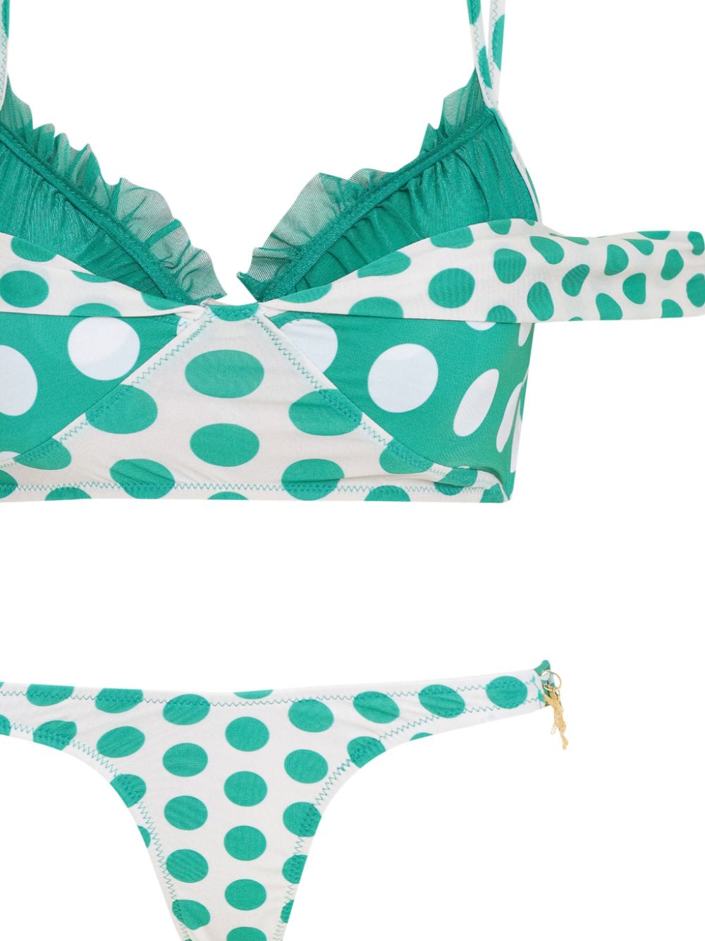 Amir Slama x Jade Picon bikini met stippen - Groen