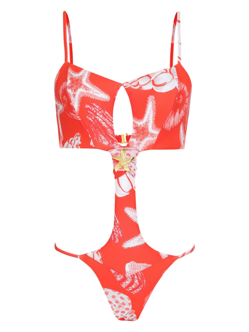 Amir Slama x Jade Picon bikini met zeesterprint Rood