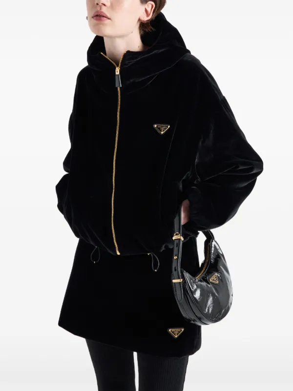 【プラダ・PRADA】Velvet jacket Prada Velvet Jacket | Black | FARFETCH