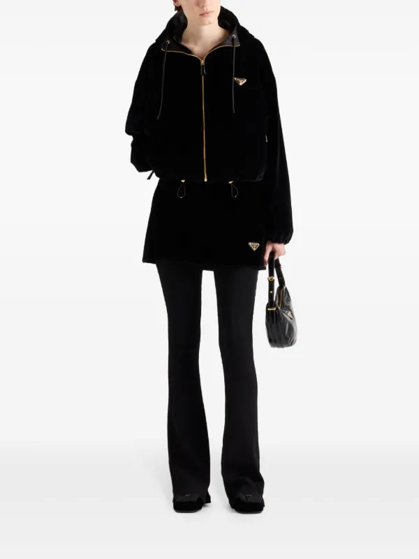 【プラダ・PRADA】Velvet jacket Prada Velvet Jacket | Black | FARFETCH