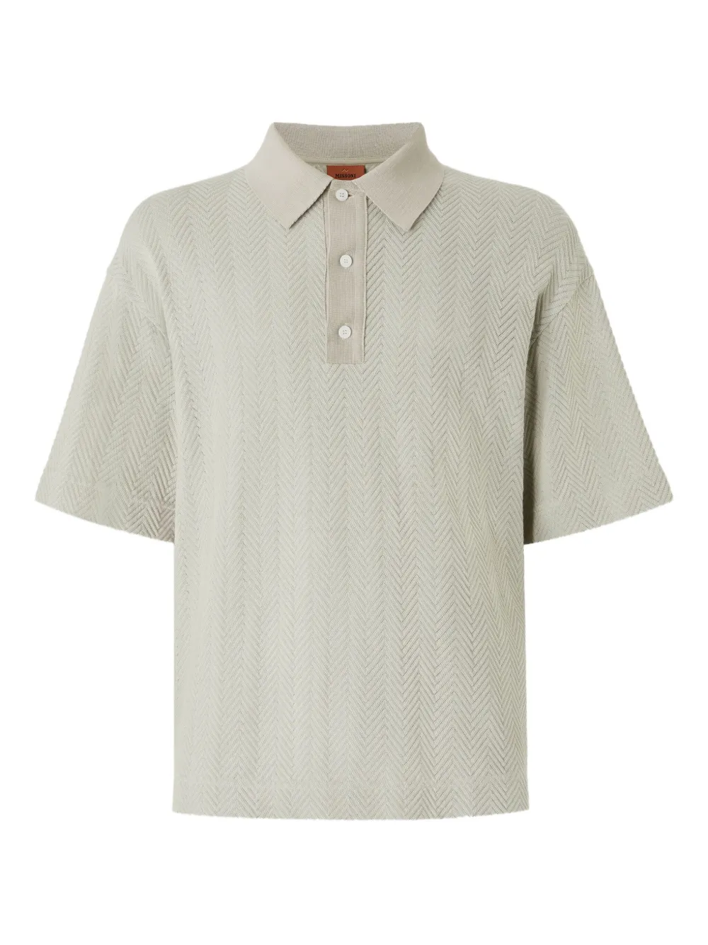 Missoni polo à motif zig-zag | vert | Image 1