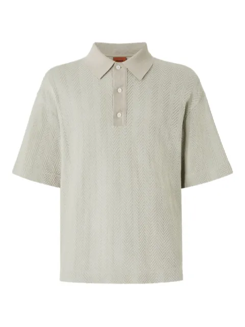 Missoni zigzag-woven polo shirt