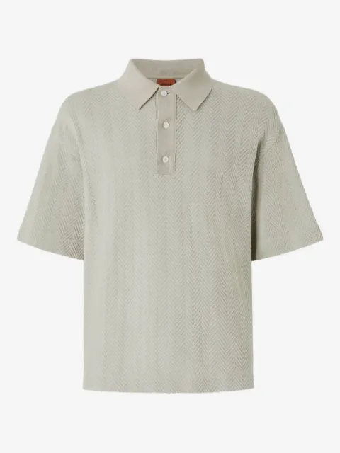 Missoni zigzag-woven polo shirt