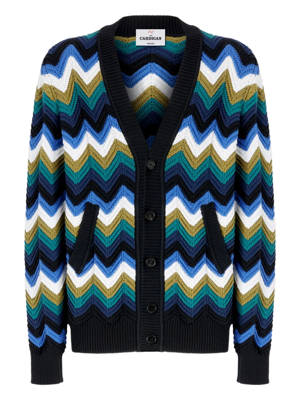 Missoni chevron-knit cardigan | Blue | Image 1