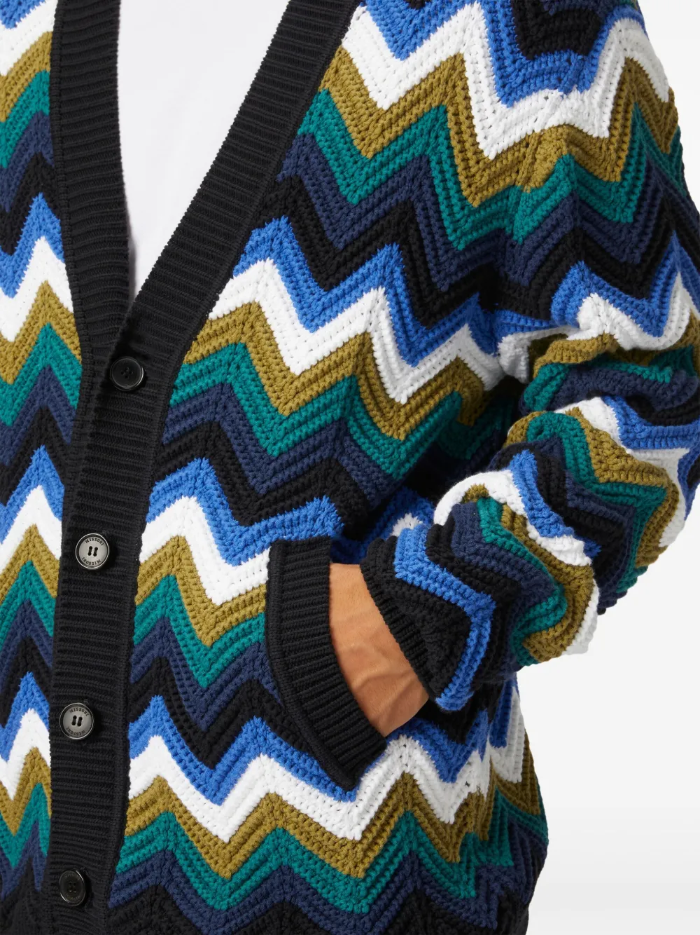 Missoni Vest met chevron-streep Blauw