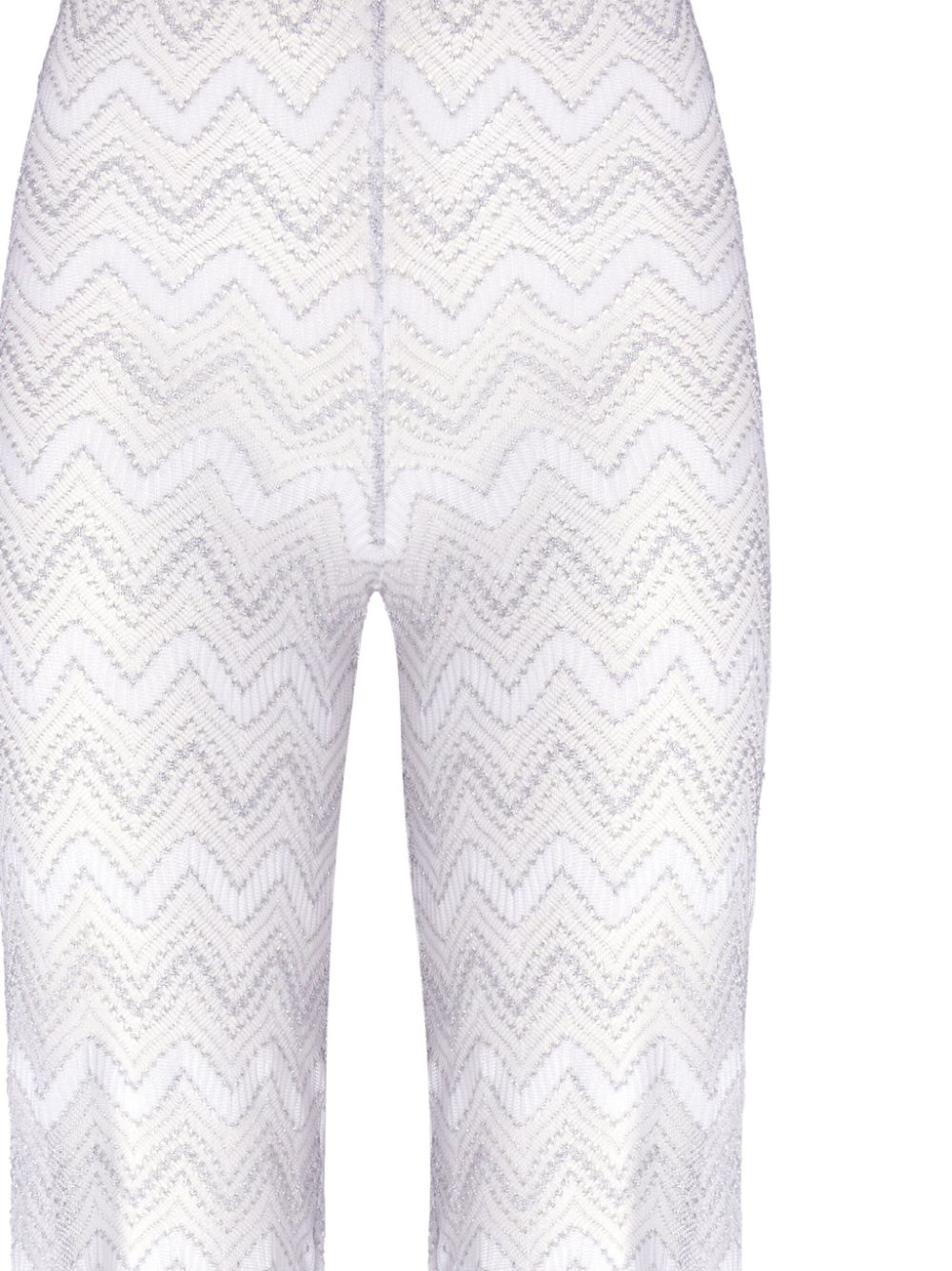 Missoni zigzag lamé trousers - Wit