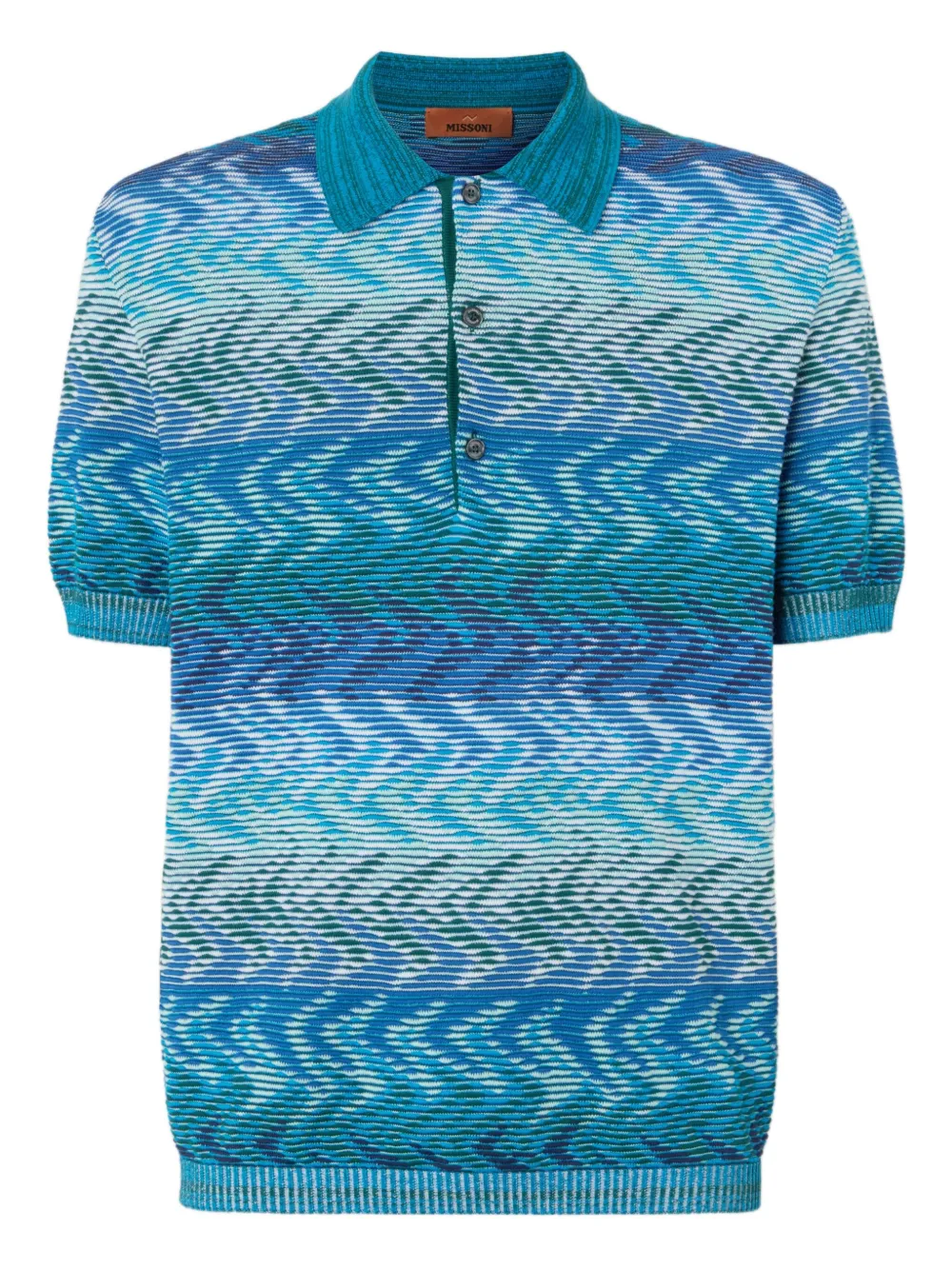 Missoni ジグザグ ポロシャツ - ブルー Missoni ジグザグ ポロシャツ - ブルー