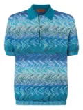 Missoni zigzag-woven polo shirt - Blue