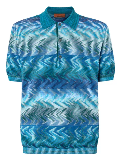 Missoni zigzag-woven polo shirt