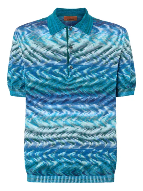 Polo à motif zig-zag - Missoni - Modalova