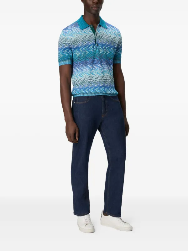 Tシャツ・カットソー MISSONI Embroidered Piquet Polo Shirt Missoni Embroidered Piquet Polo Shirt in Blue for Men | Lyst