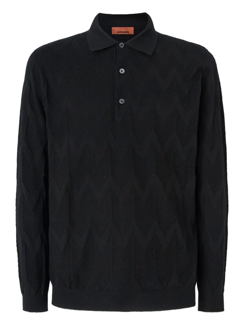 Missoni polo à motif zig-zag | noir | Image 1