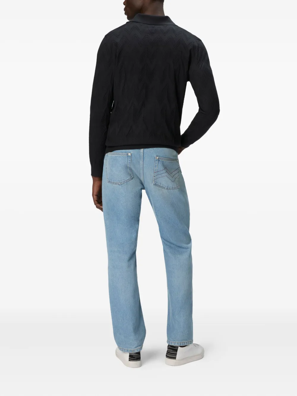 Missoni Poloshirt met zigzag-patroon Zwart