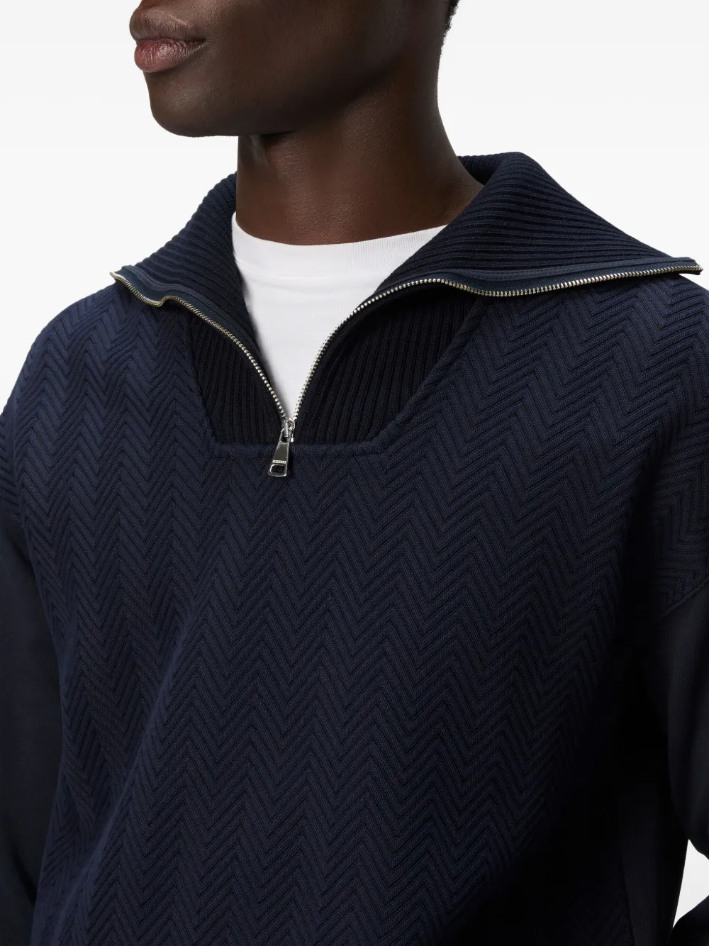 Missoni Trui met chevronstreep Blauw