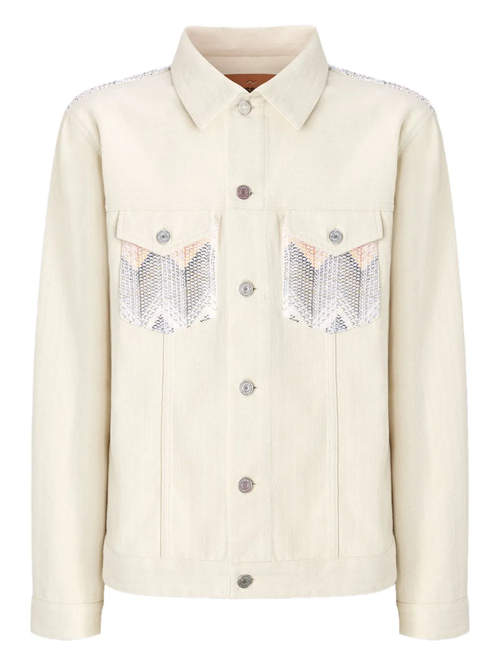 Missoni Denim jack met chevron streep Beige