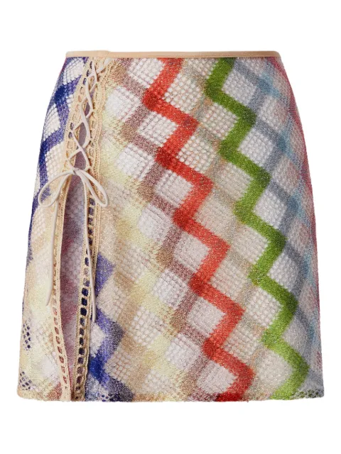 Missoni falda corta con detalle de agujetas