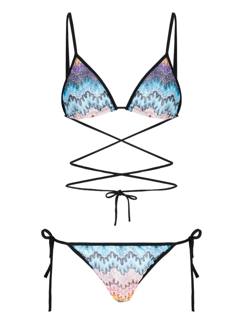 Missoni Bikini met zigzag patroon Zwart