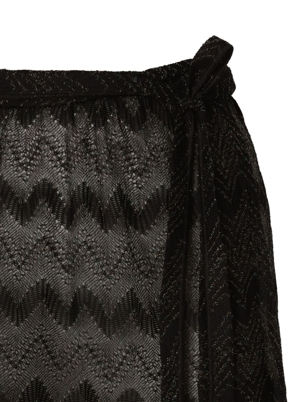 Missoni zigzag lamé mini skirt - Zwart