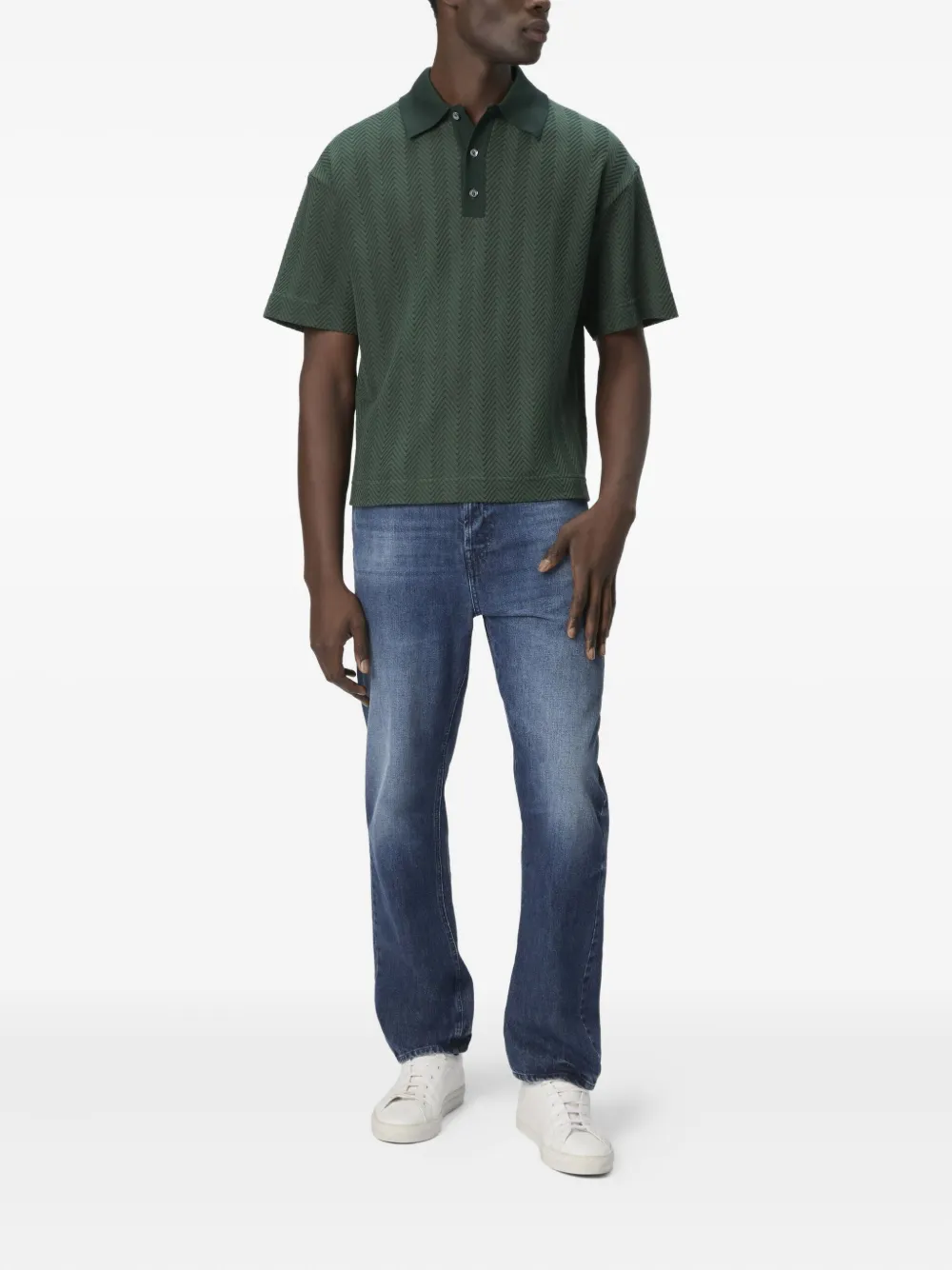 Missoni Poloshirt met visgraatpatroon Groen