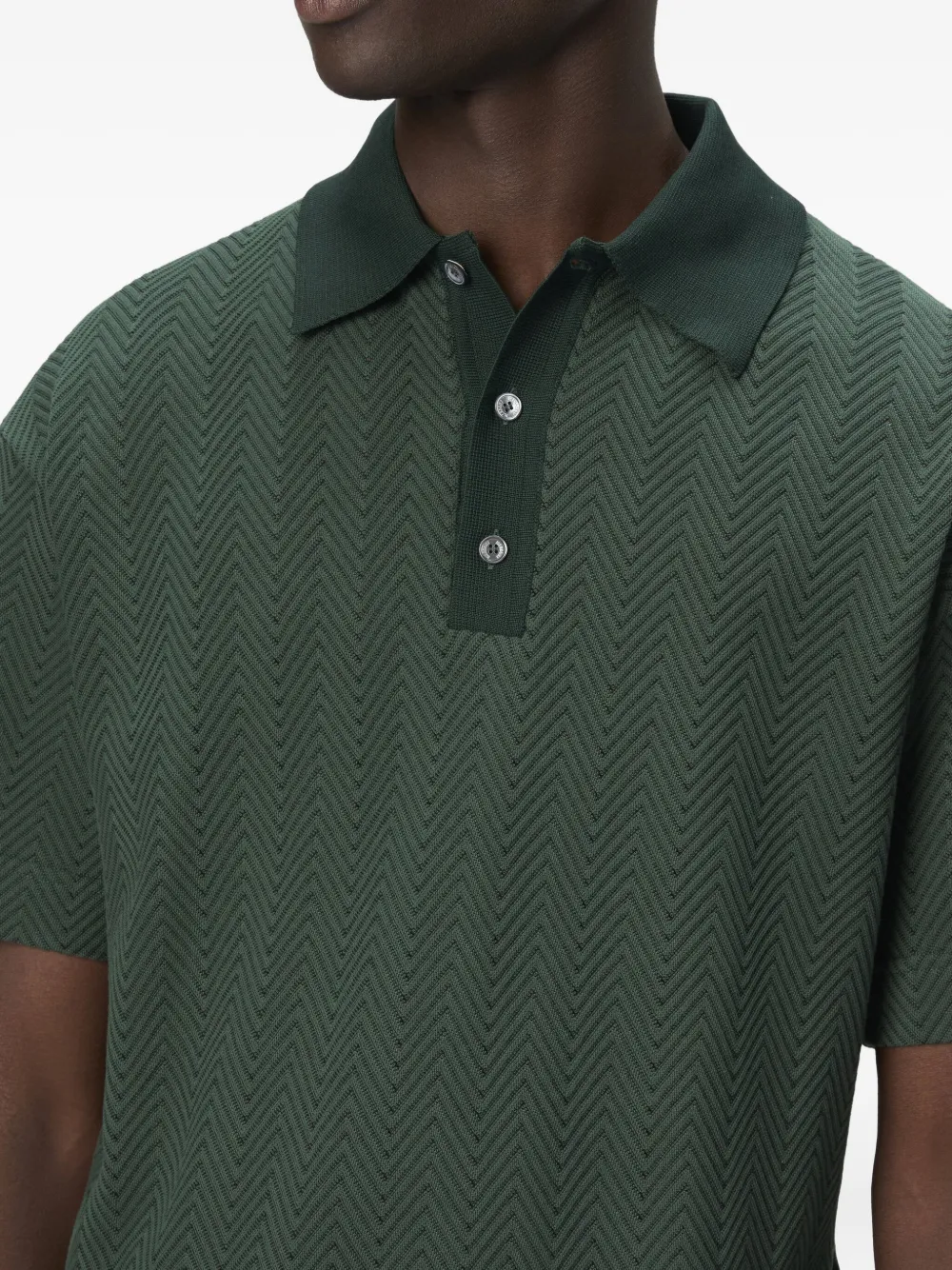 Missoni Poloshirt met visgraatpatroon Groen