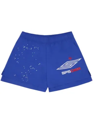 SP5DER OG Web Double Layer Shorts | Blue | FARFETCH