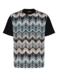 Missoni airbrush-effect zigzag print T-shirt - Black