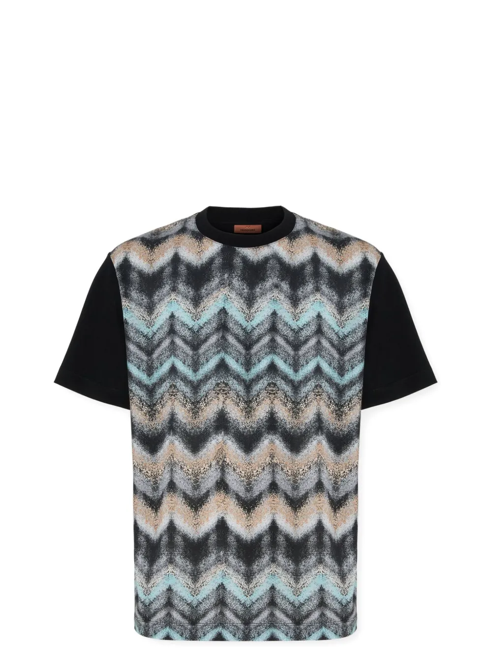 Missoni Airbrush-effect Zigzag Print T-shirt In Multi