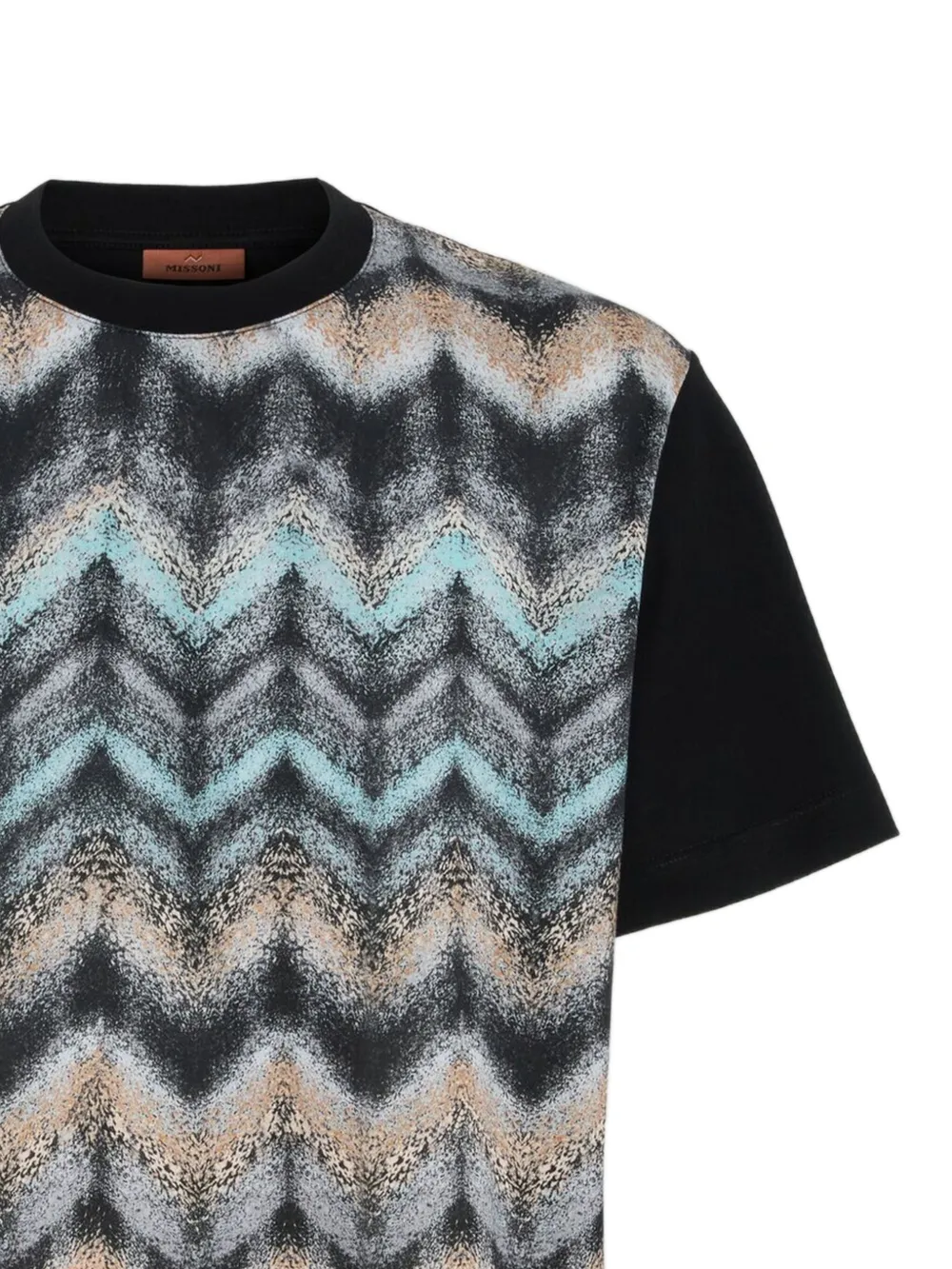Missoni Airbrush T-shirt met zigzag print Zwart